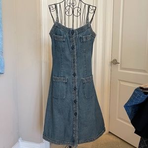 Chanel Demin 02 Karl Lagerfeld Versailles 42 10 Sundress Classic Vintage Blue